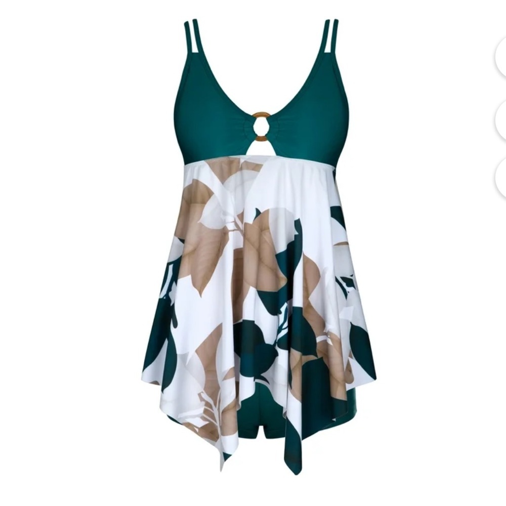 2 Piece Bathing Suits Tummy Control Swim Dress with Shorts